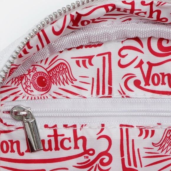 Von Dutch Red & White Bowler Bag NWT - Picture 3 of 9